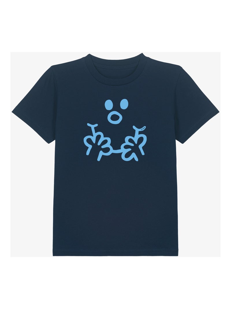 Tshirt Enfant VISAGE MONSIEUR Bleu marine - Kiabi