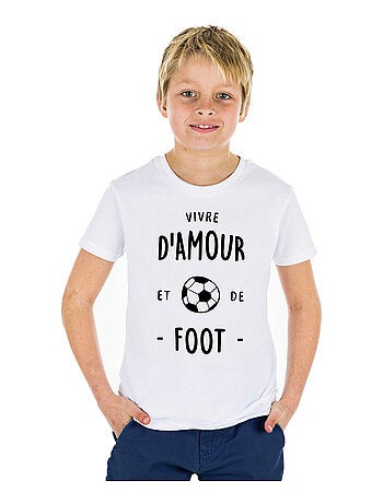 Tshirt Enfant VIVRE D'AMOUR ET DE FOOT