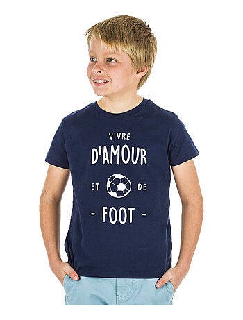 Tshirt Enfant VIVRE D'AMOUR ET DE FOOT