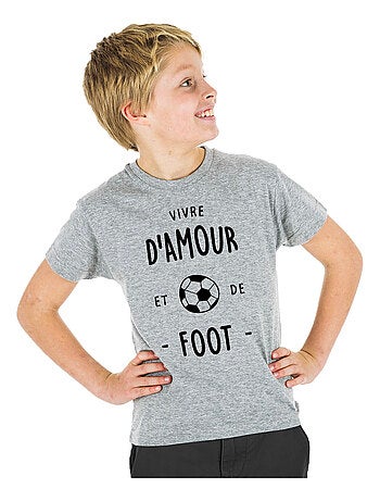 Tshirt Enfant VIVRE D'AMOUR ET DE FOOT