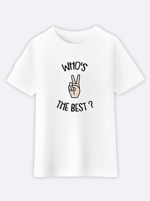 Tshirt Enfant WHOS THE BEST - Kiabi