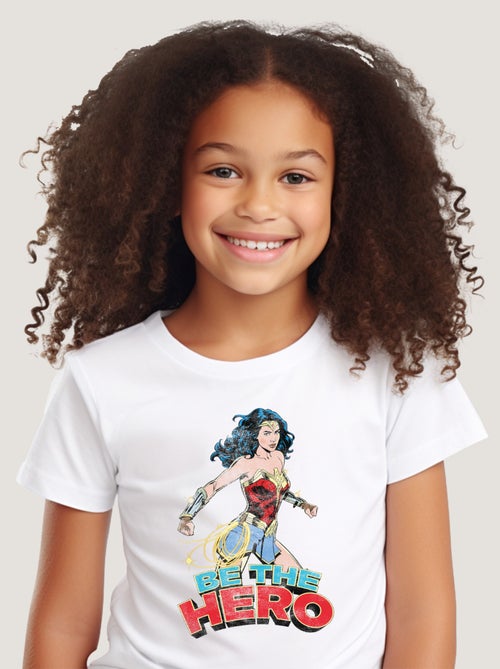 Tshirt Enfant WONDER WOMAN BE THE HERO 2 - Kiabi