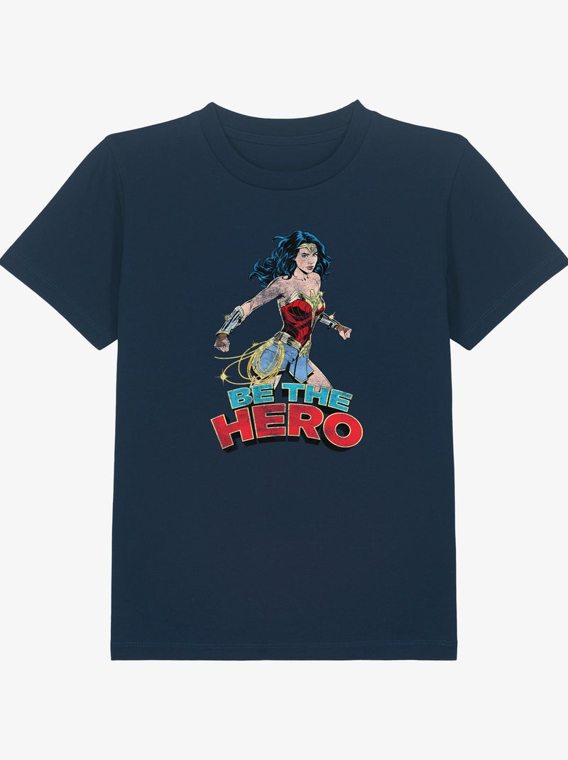 Tshirt Enfant WONDER WOMAN BE THE HERO 2 Bleu marine - Kiabi