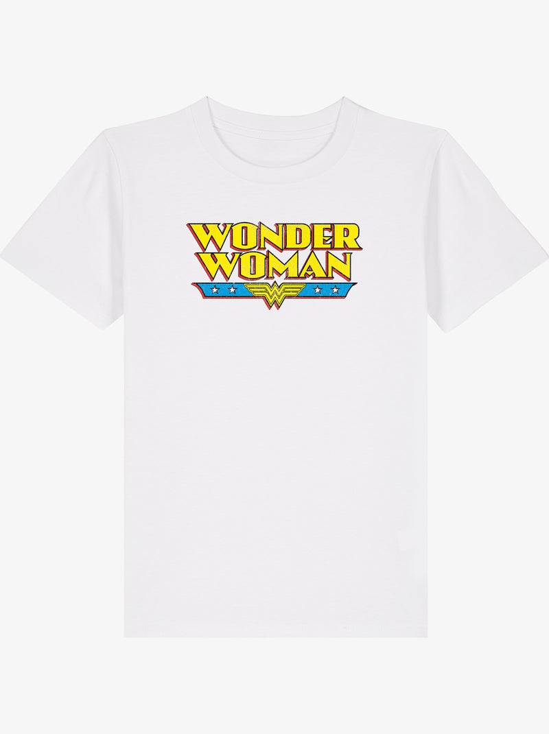 Tshirt Enfant WONDER WOMAN Blanc - Kiabi