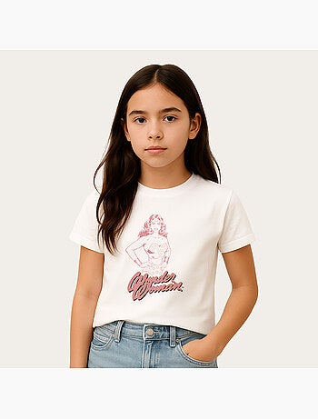 Tshirt Enfant WONDER WOMAN PINK