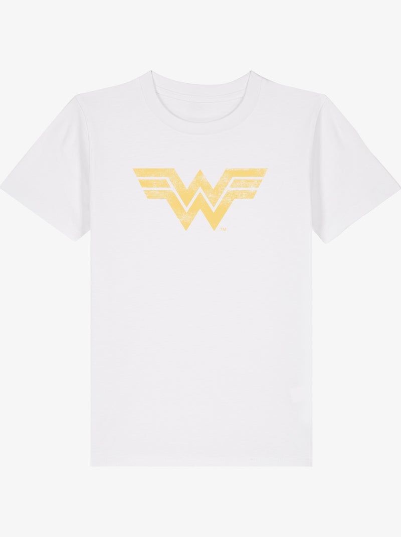 Tshirt Enfant WONDER WOMAN VINTAGE LOGO Blanc - Kiabi