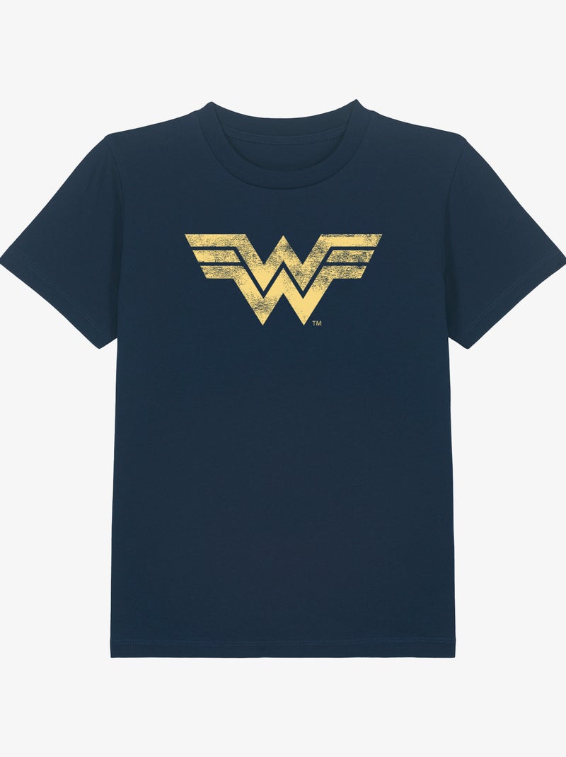 Tshirt Enfant WONDER WOMAN VINTAGE LOGO Bleu marine - Kiabi