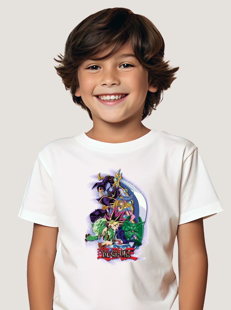 Tshirt Enfant YU GI OH 10 Blanc - Kiabi