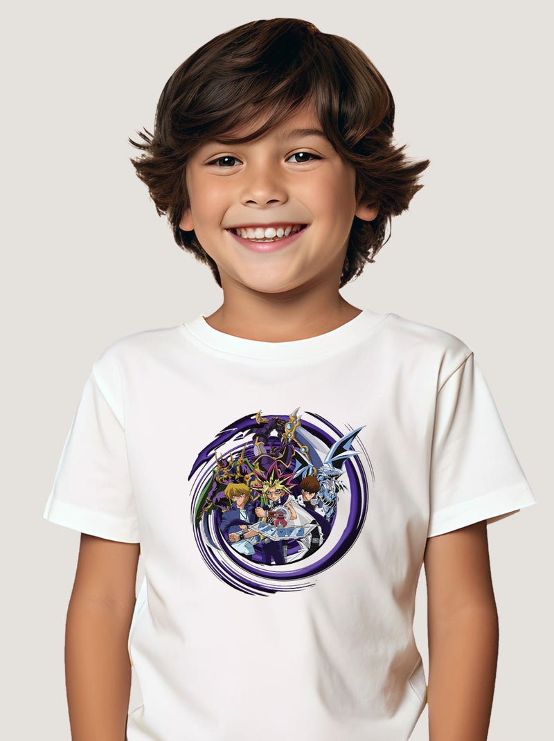 Tshirt Enfant YU GI OH 3 Blanc - Kiabi