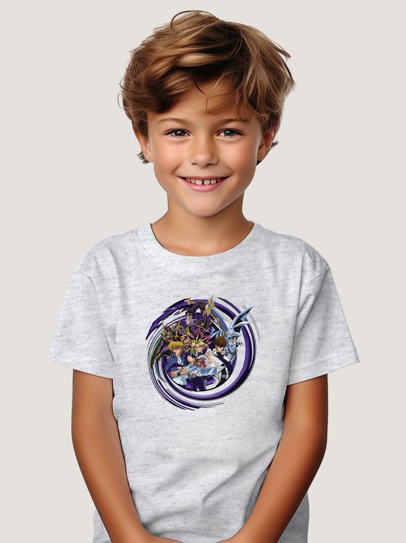 Tshirt Enfant YU GI OH 3 Gris chiné - Kiabi