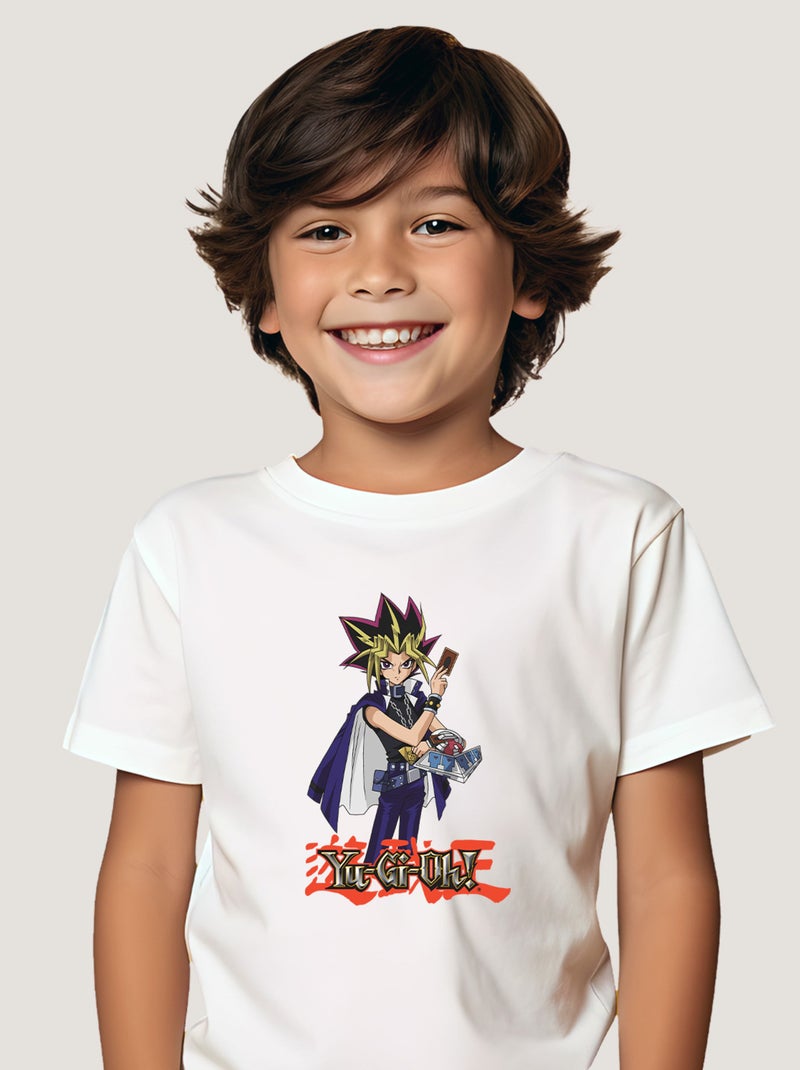 Tshirt Enfant YU GI OH 4 Blanc - Kiabi
