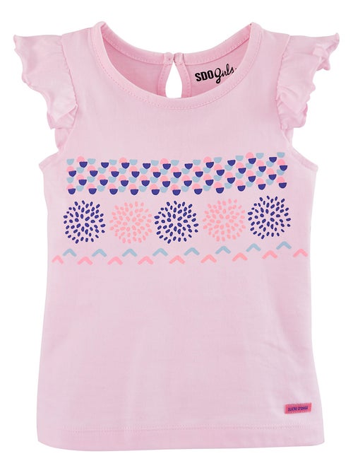 TSHIRT FILLE MANCHES COURTES JERSEY LES GRANDS DE SUCRE D'ORGE - Kiabi