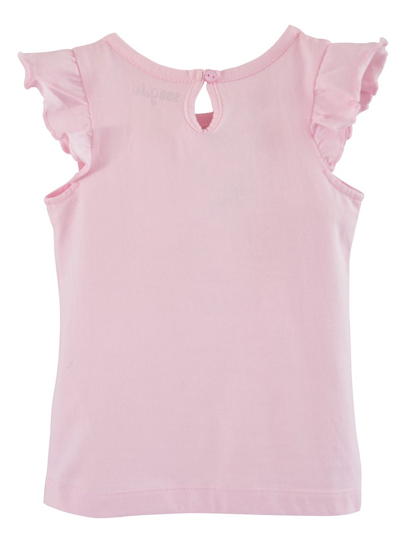 TSHIRT FILLE MANCHES COURTES JERSEY LES GRANDS DE SUCRE D'ORGE Rose - Kiabi