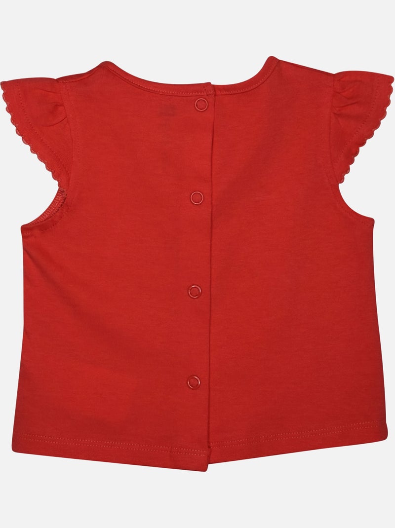 TSHIRT JUPE LANAE BEBE Rouge - Kiabi