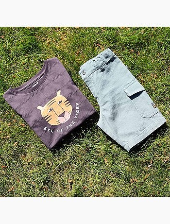 Tshirt maille fantaisie manches courtes Ray