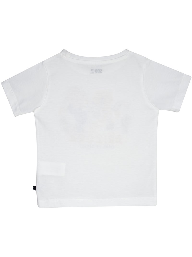 Tshirt manches courtes Roman Blanc - Kiabi