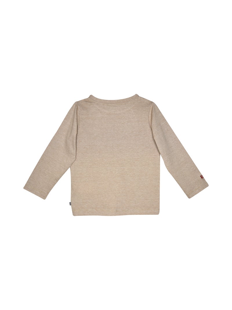 Tshirt manches longues Patrick Beige - Kiabi
