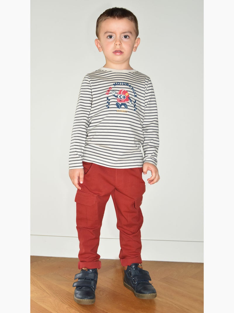 Tshirt manches longues Perico Blanc - Kiabi
