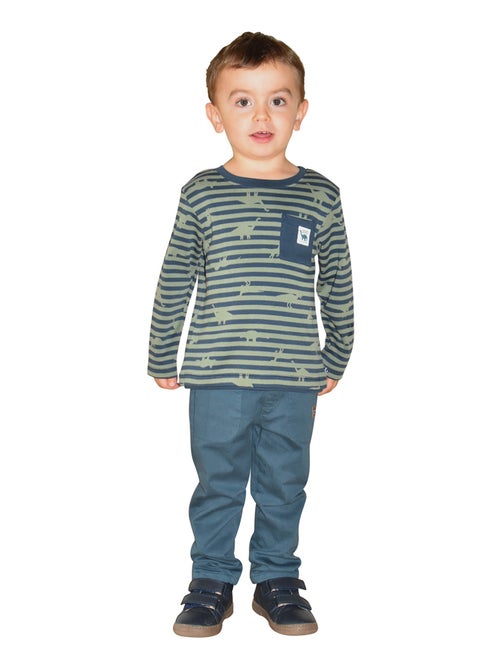 TSHIRT MARCELLIN INTERLOCK MANCHES LONGUES LES GRANDS DE SUCRE D'ORGE - Kiabi