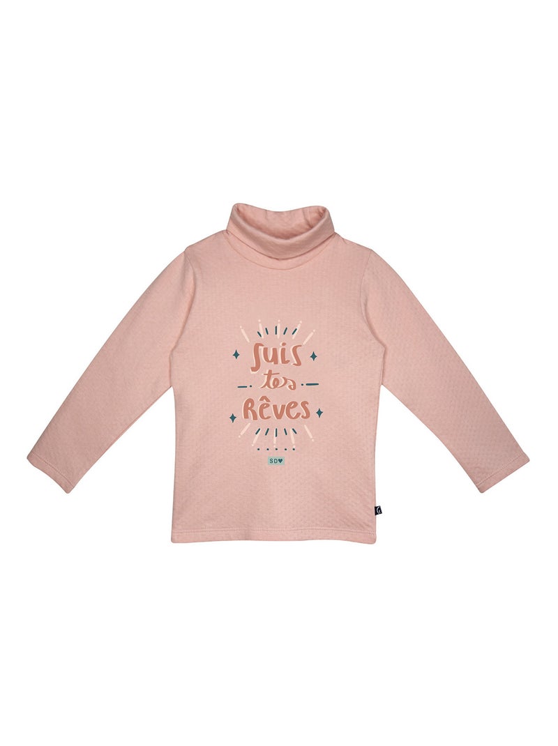 TSHIRT MARINELLA MANCHES LONGUES LES GRANDS DE SUCRE D'ORGE Rose - Kiabi
