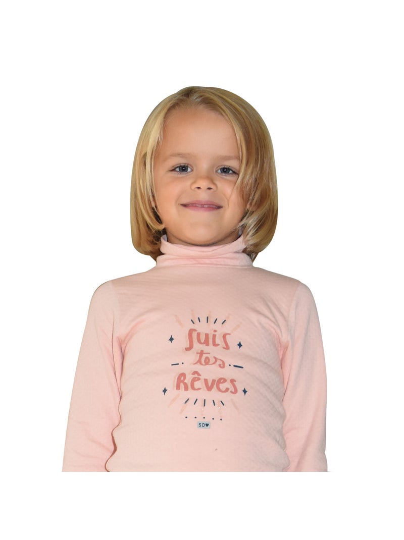 TSHIRT MARINELLA MANCHES LONGUES LES GRANDS DE SUCRE D'ORGE Rose - Kiabi