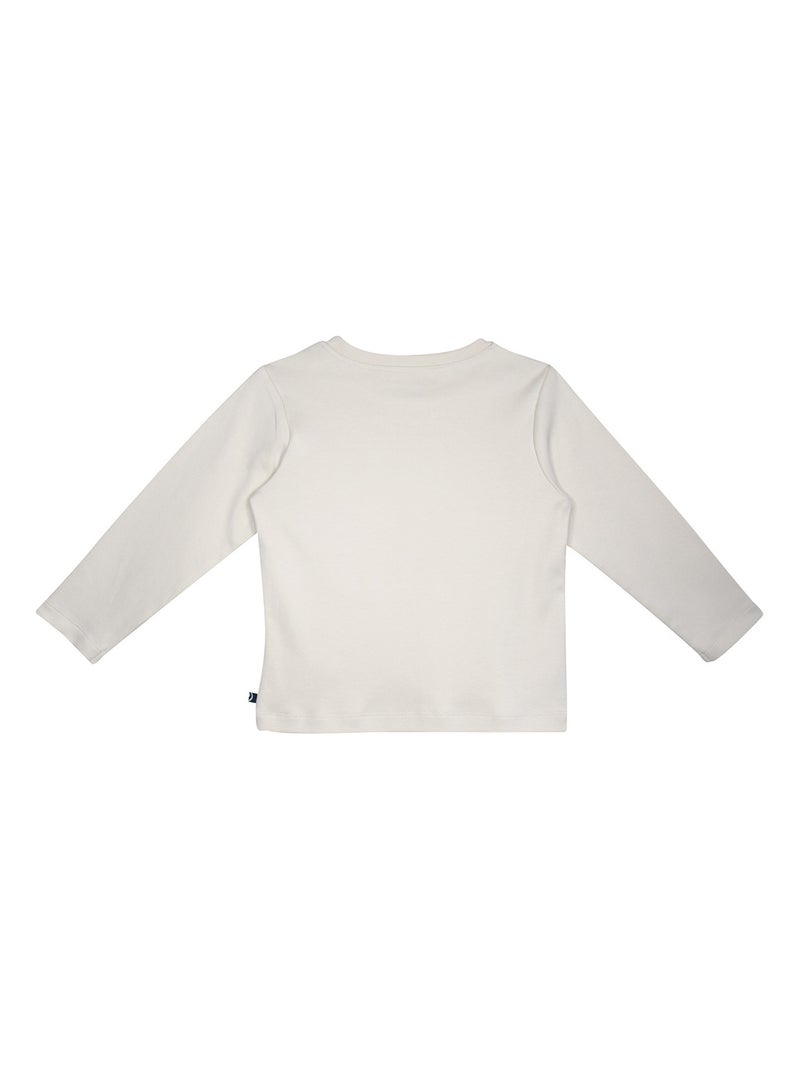 TSHIRT MEDERICK INTERLOCK MANCHES LONGUES ENFANT Beige - Kiabi
