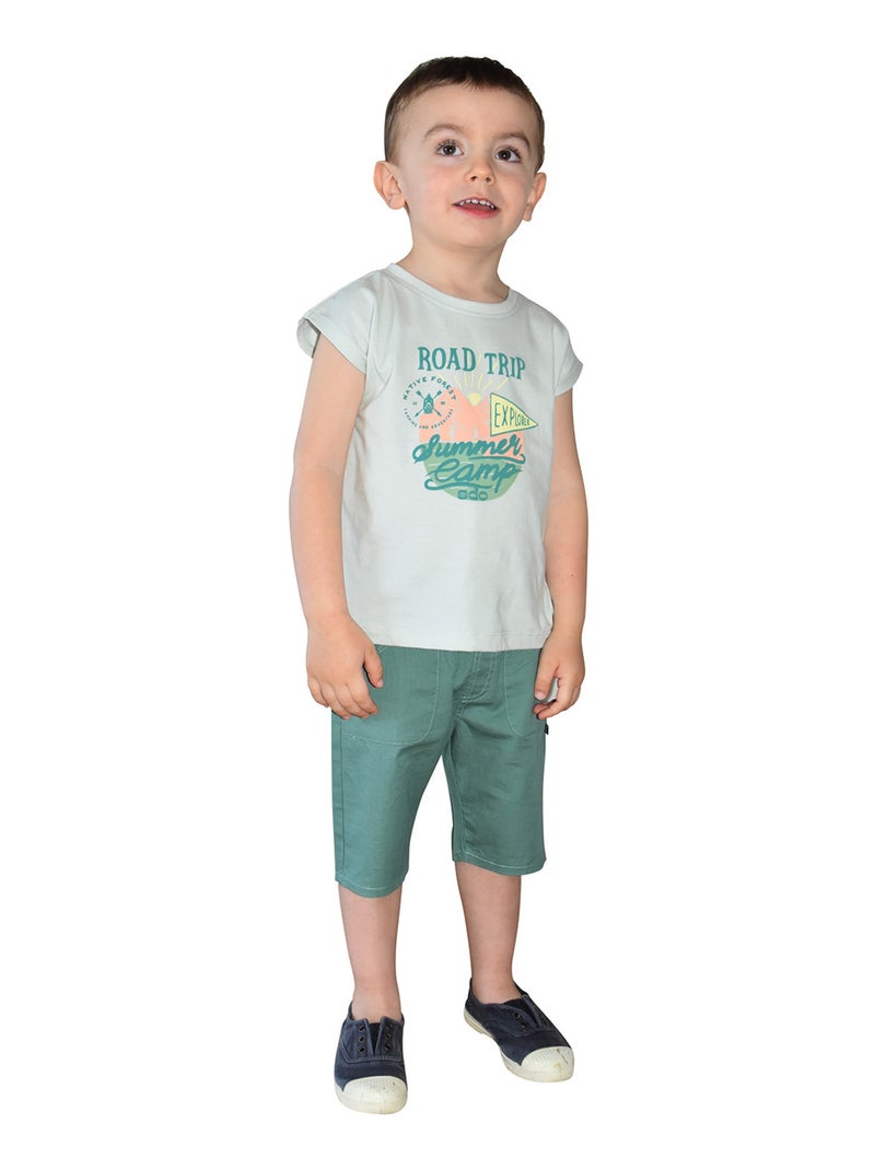 TSHIRT NAPOLEON SANS MANCHES ENFANT Vert - Kiabi
