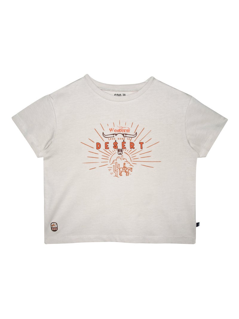 TSHIRT NGUYEN MANCHES COURTES Beige - Kiabi