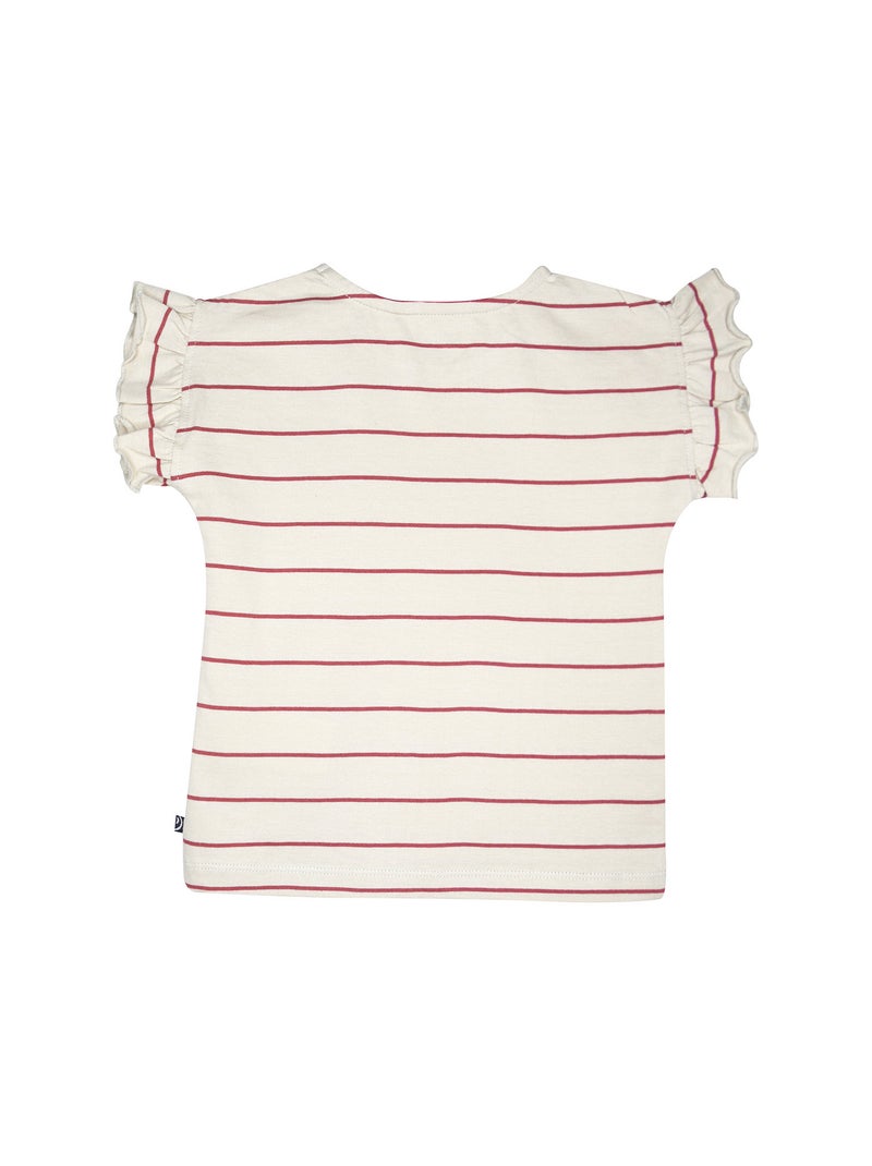 TSHIRT NIKKI MANCHES COURTES ENFANT Beige - Kiabi