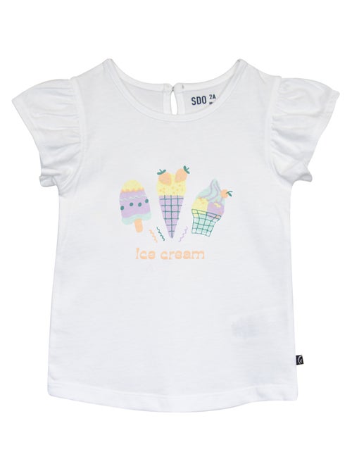 TSHIRT NORINA MOTIF CONE DE GLACE - Kiabi