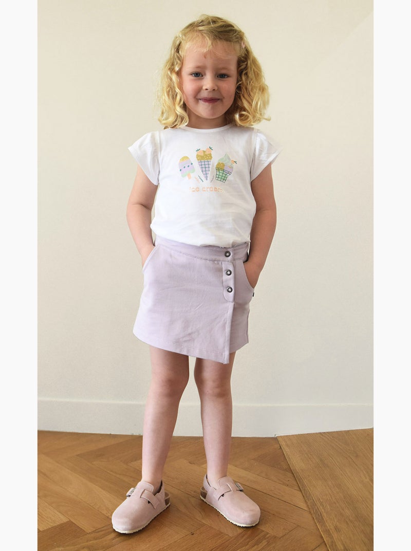 TSHIRT NORINA MOTIF CONE DE GLACE Blanc - Kiabi