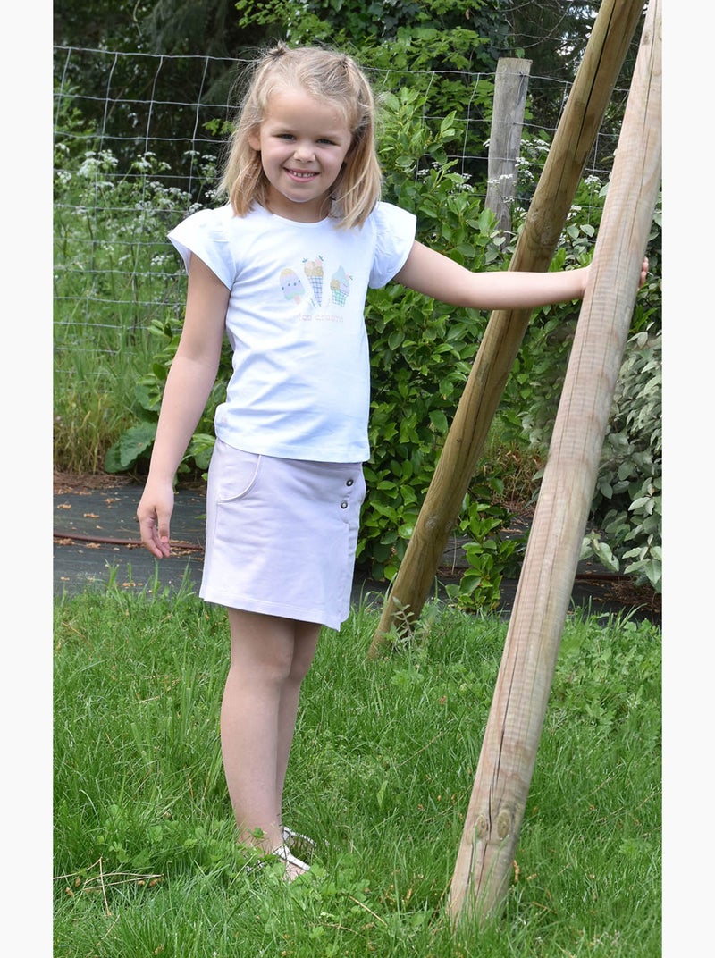 TSHIRT NORINA MOTIF CONE DE GLACE Blanc - Kiabi