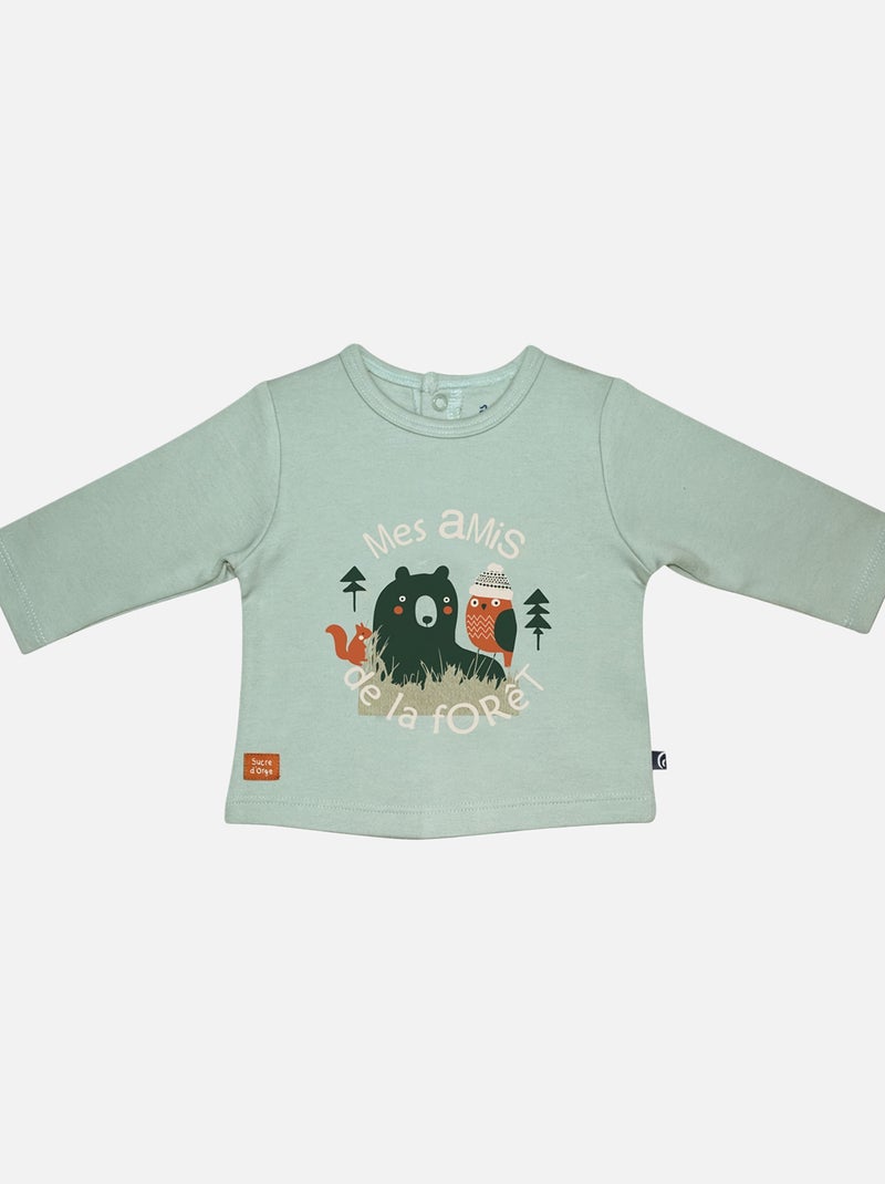 TSHIRT PANTALON BAVOIR IONNIS MAILLE NAISSANCE Vert - Kiabi