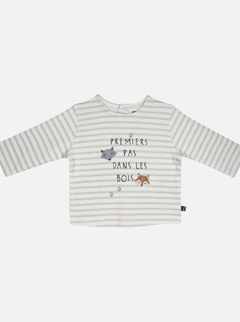 TSHIRT PANTALON BAVOIR MATT Blanc - Kiabi