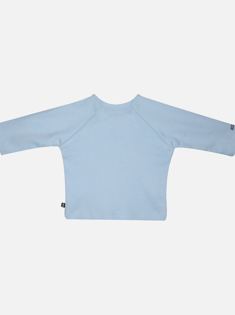 TSHIRT PANTALON BAVOIR MILES MAILLE MANCHES LONGUES BEBE Bleu - Kiabi