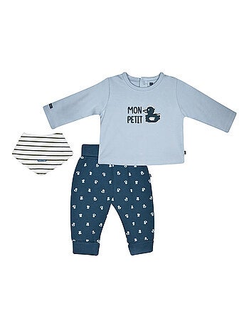 TSHIRT PANTALON BAVOIR MIO MAILLE BEBE