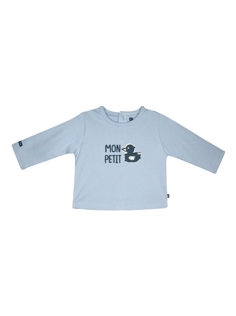 TSHIRT PANTALON BAVOIR MIO MAILLE BEBE Bleu - Kiabi