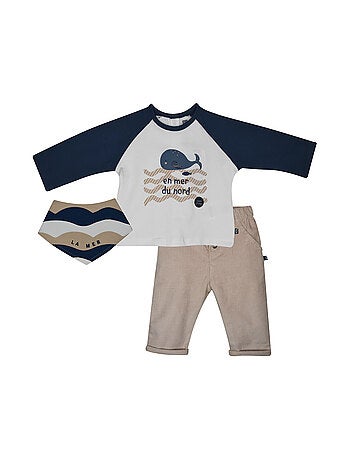 Tshirt pantalon bavoir pieter maille