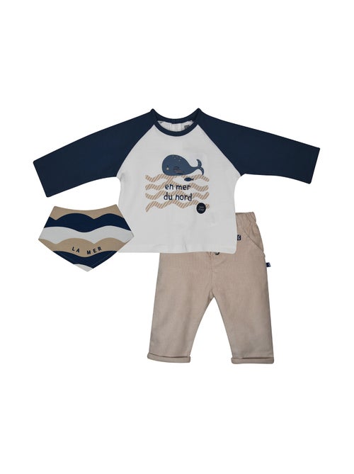 Tshirt pantalon bavoir pieter maille - Kiabi