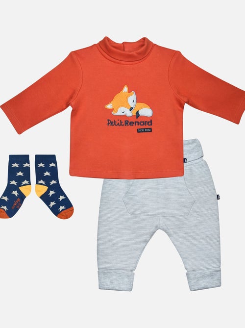 TSHIRT PANTALON CHAUSSETTES IRVIN MAILLE NAISSANCE - Kiabi