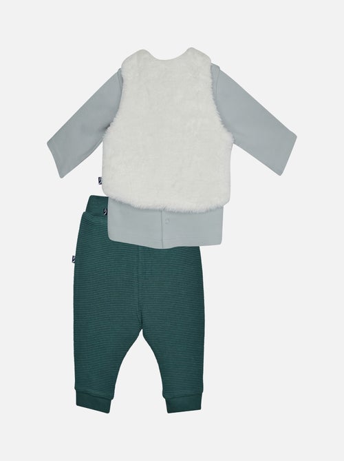 TSHIRT PANTALON DEBARDEUR MARIN MAILLE - Kiabi