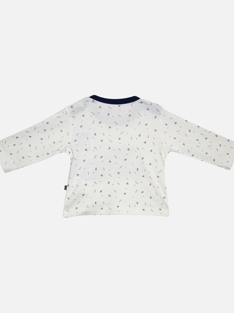TSHIRT PANTALON JAOUAD MAILLE BEBE Blanc - Kiabi