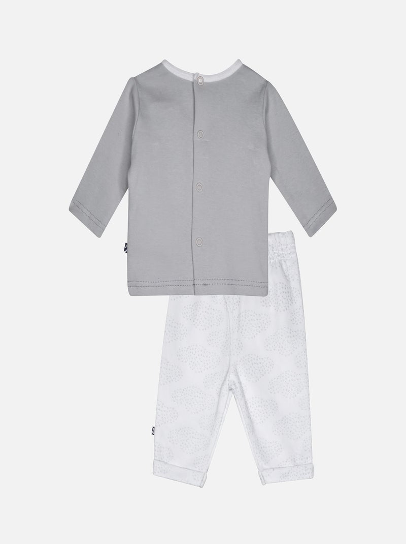 TSHIRT PANTALON JOAO MAILLE NAISSANCE Gris - Kiabi