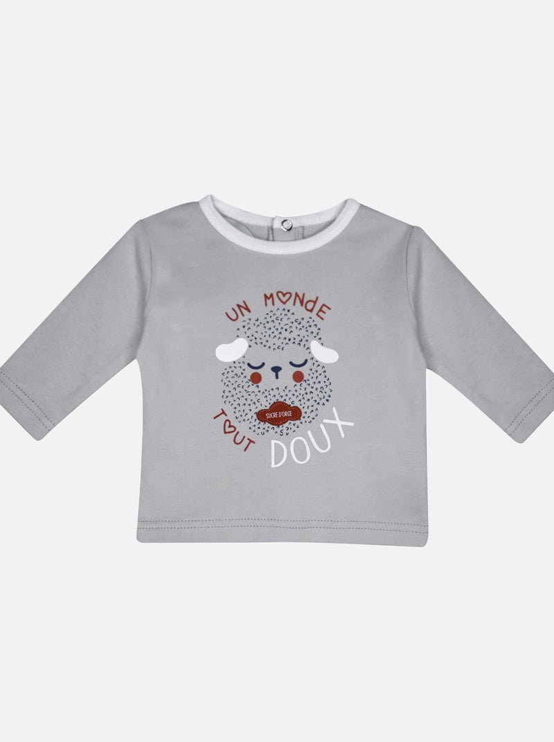TSHIRT PANTALON JOAO MAILLE NAISSANCE Gris - Kiabi