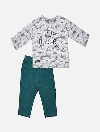 TSHIRT PANTALON MANU MAILLE BEBE