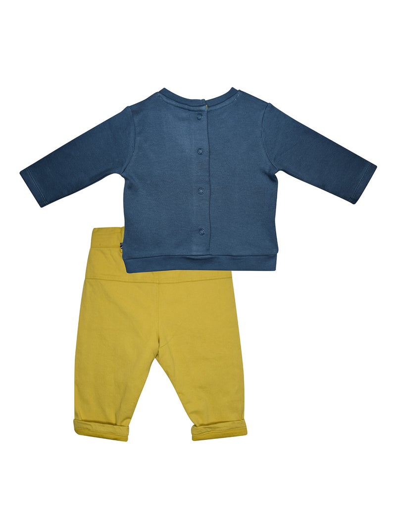 TSHIRT PANTALON MICHEL TWILL BEBE Bleu - Kiabi