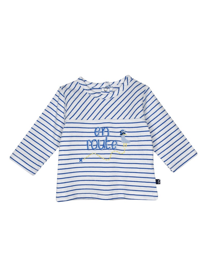 TSHIRT PANTALON NILSEN MAILLE BEBE Blanc - Kiabi