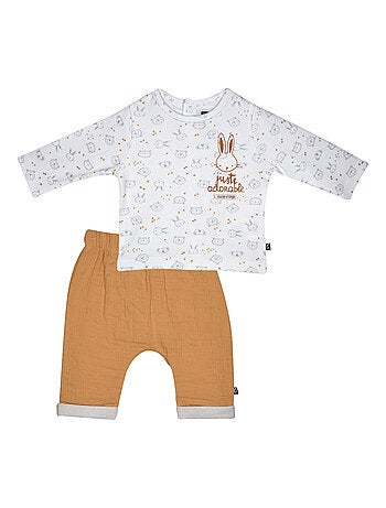 Tshirt pantalon noellien manches longues naissance