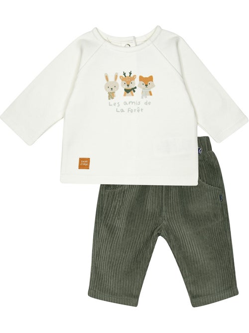 Tshirt pantalon santiago maille manches longues - Kiabi
