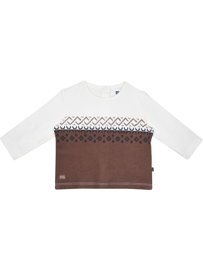 Tshirt pantalon spencer interlock bebe Marron - Kiabi